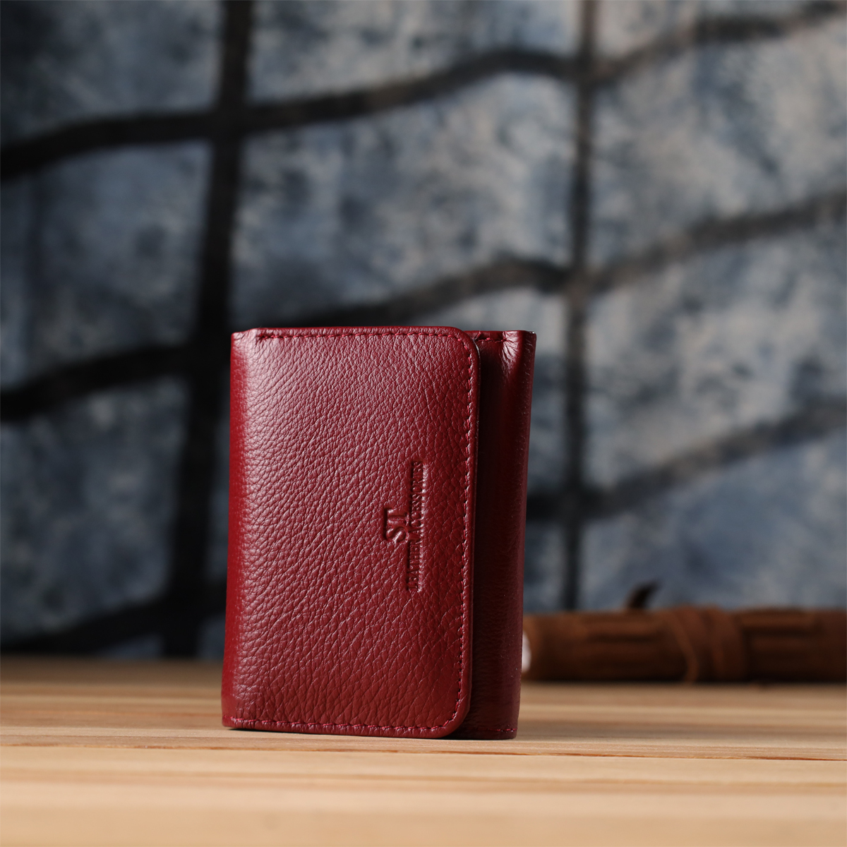 Кошелек женский кожаный St Leather 20878_1 бордовый фото13