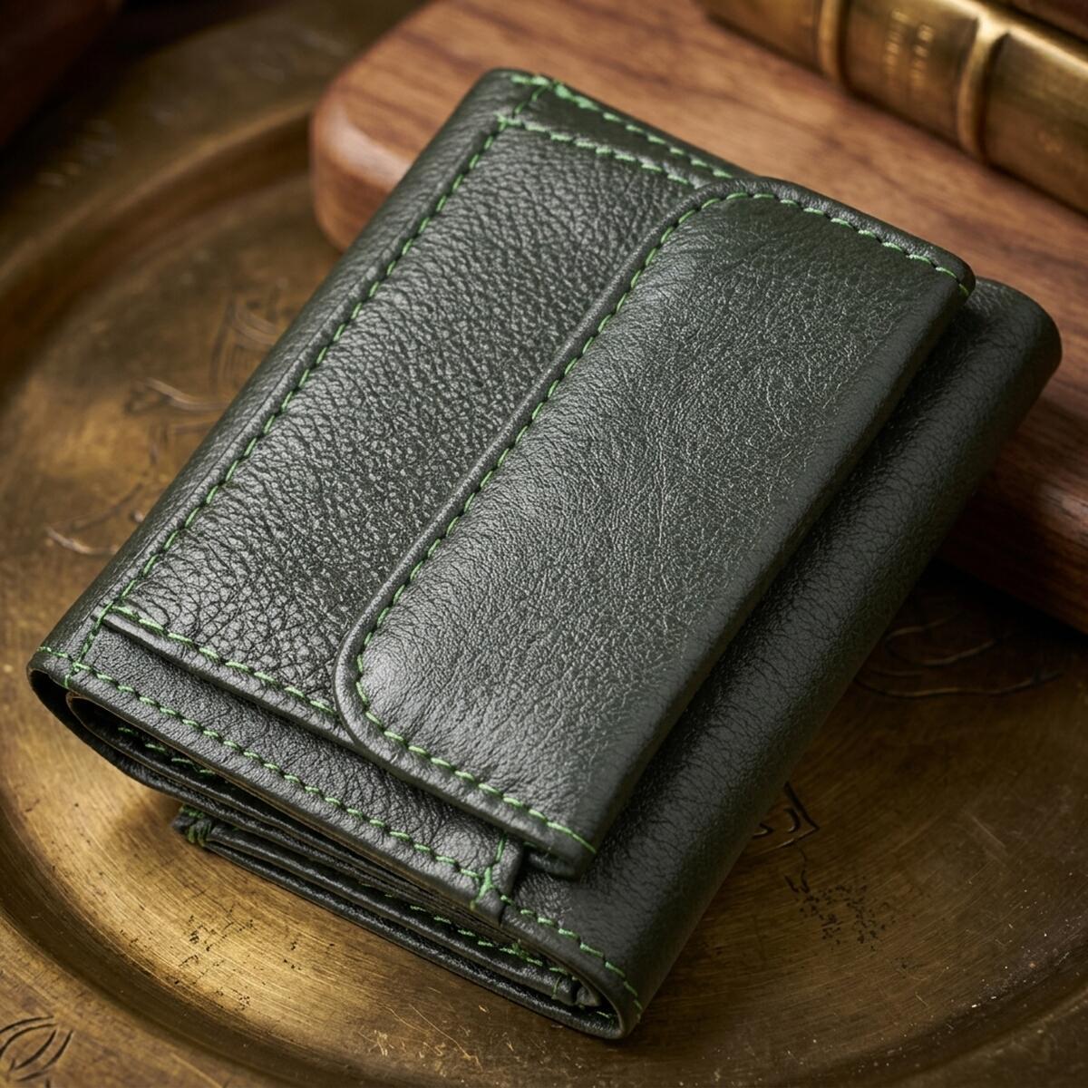 Кошелек женский кожаный St Leather 20884_1 зеленый фото3