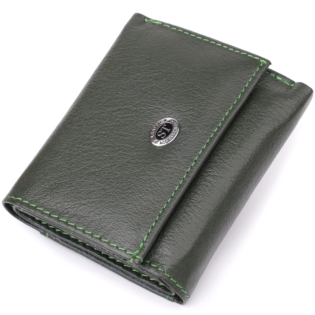 Кошелек женский кожаный St Leather 20884_1 зеленый фото4
