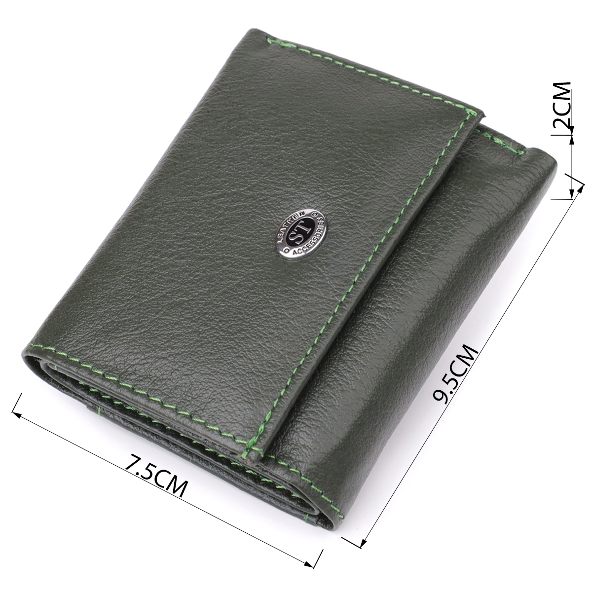 Кошелек женский кожаный St Leather 20884_1 зеленый фото6