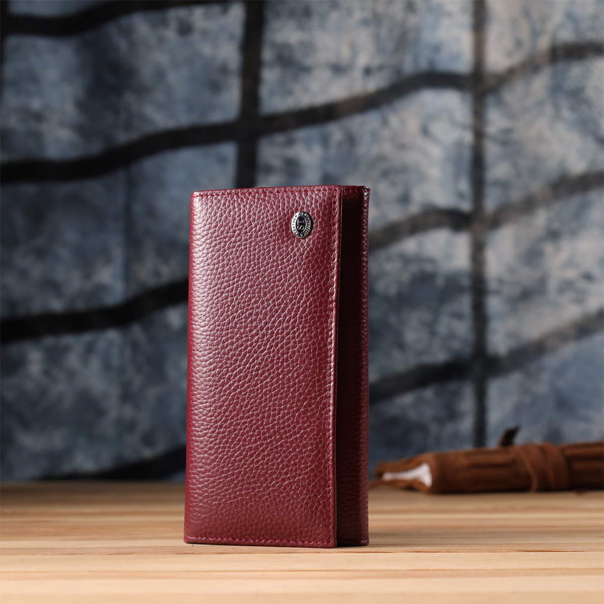 Кошелек женский кожаный St Leather 20886_1 бордовый фото11