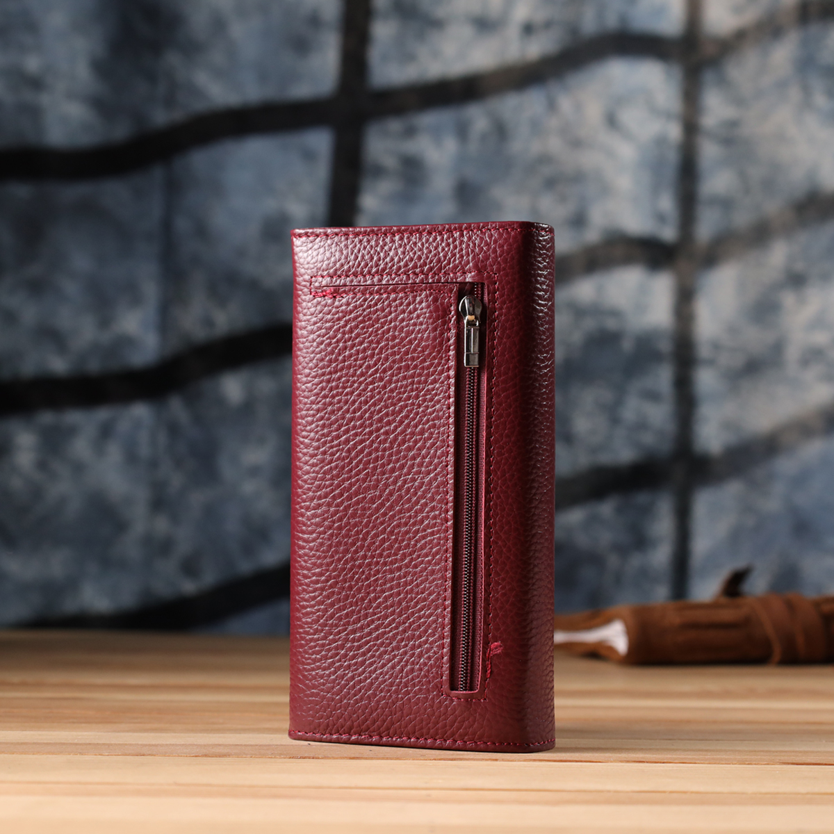 Кошелек женский кожаный St Leather 20886_1 бордовый фото12