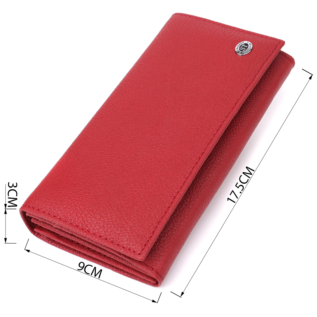 Кошелек женский кожаный St Leather 20889_1 красный фото7
