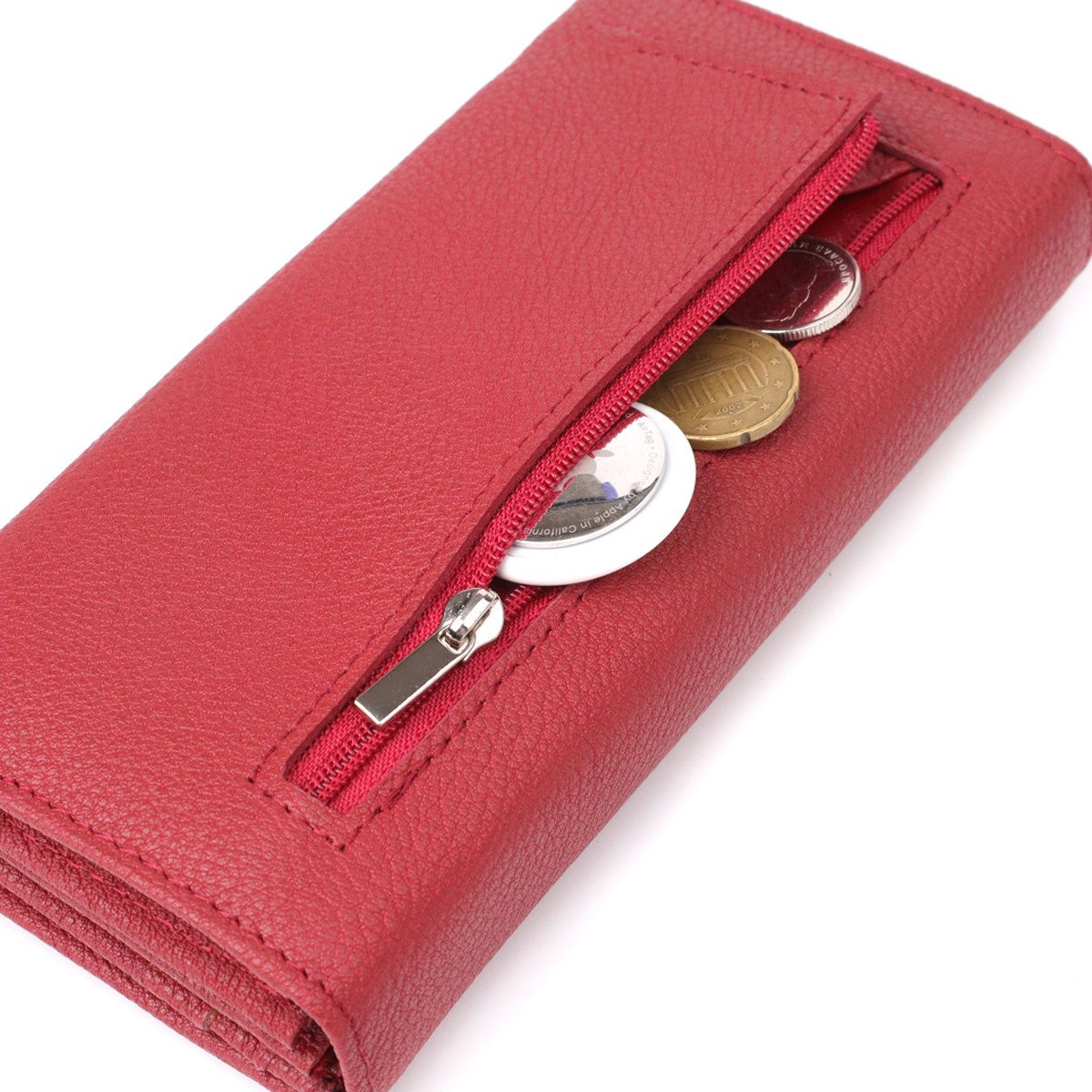 Кошелек женский кожаный St Leather 20889_1 красный фото13