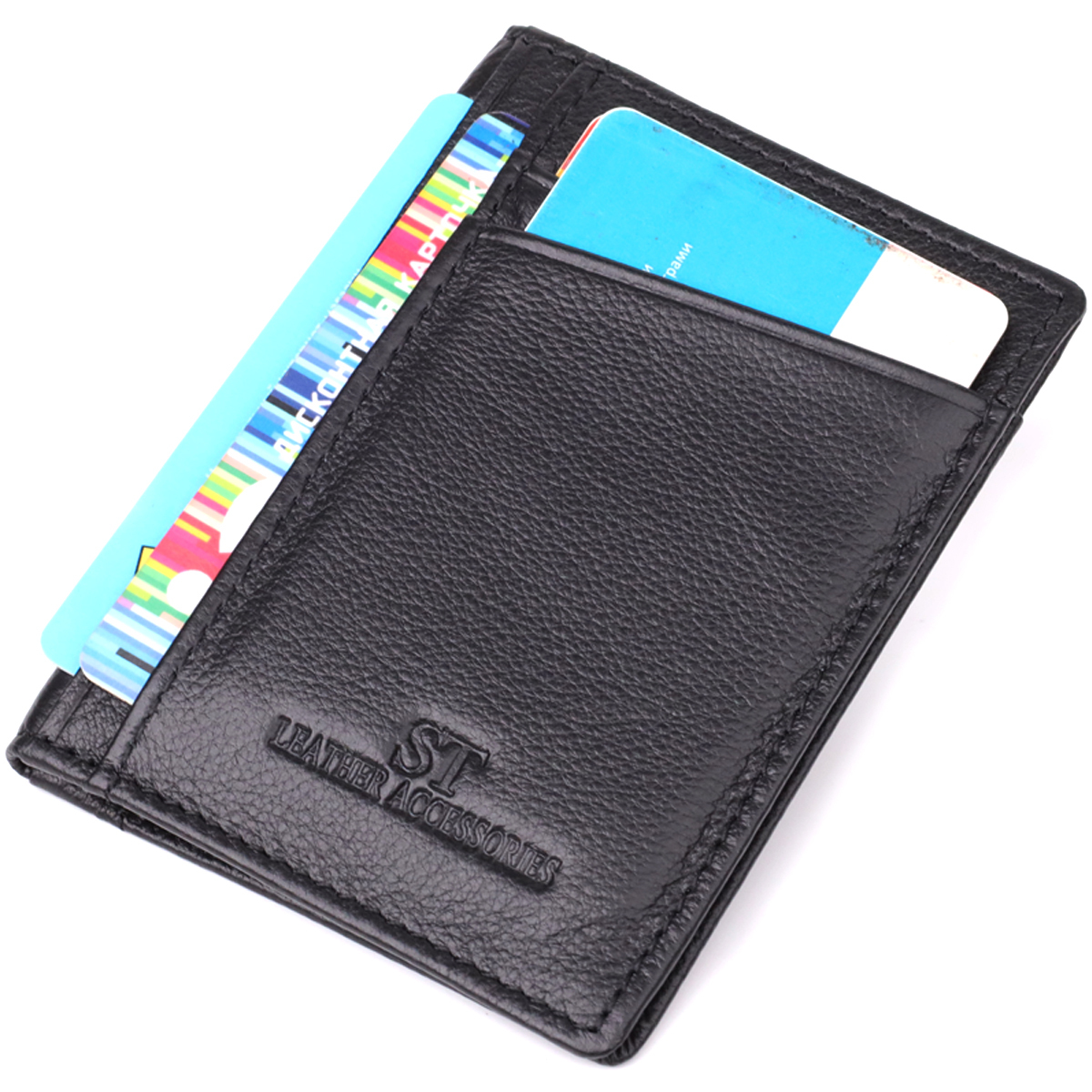 Гаманець чоловічий шкіряний St Leather 20897_1 чорний фото12