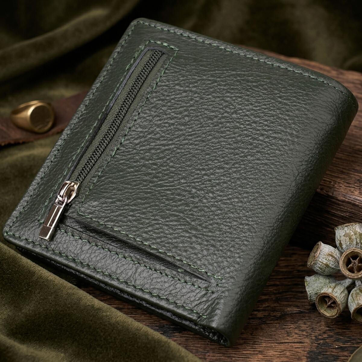 Кошелек женский кожаный St Leather 20900_1 зеленый фото3