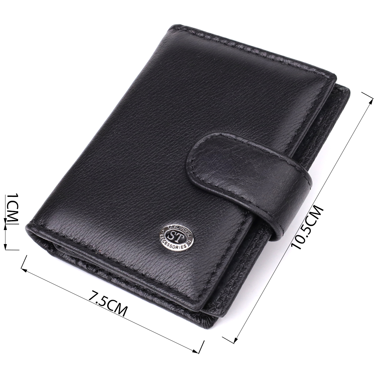 Кошелек мужкой кожаный St Leather 20902_1 черный фото3