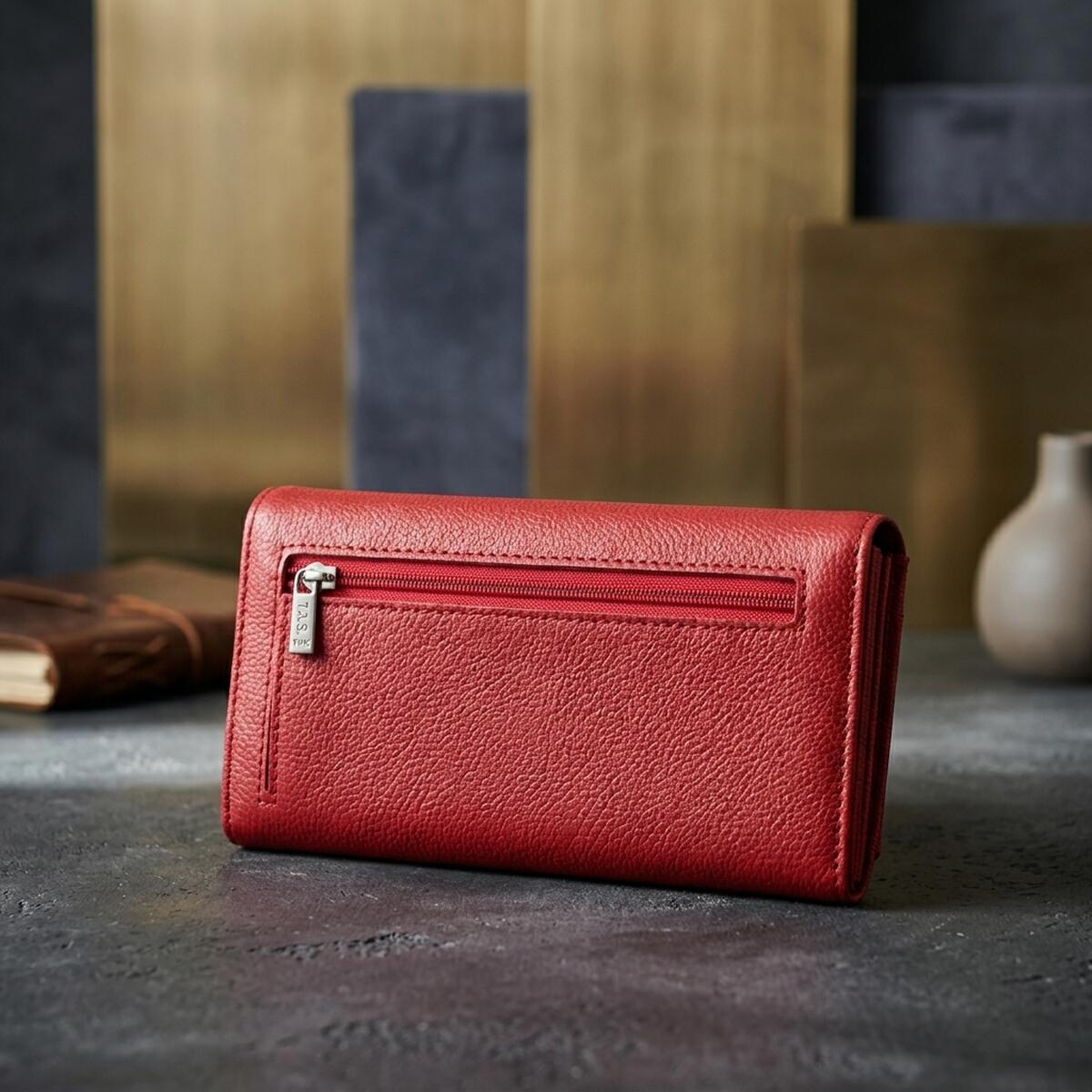 Кошелек женский кожаный St Leather 20903_1 красный фото4