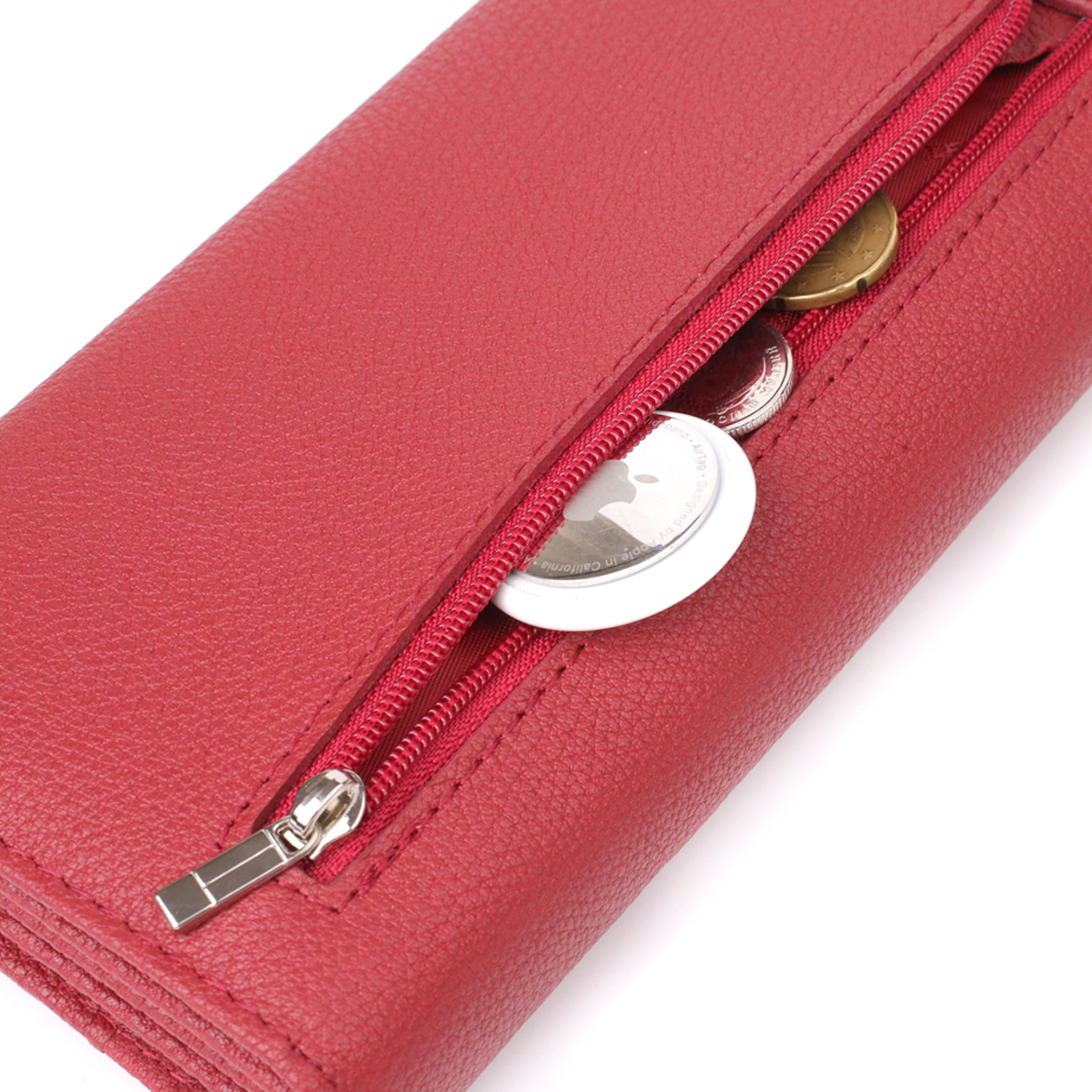 Кошелек женский кожаный St Leather 20903_1 красный фото12