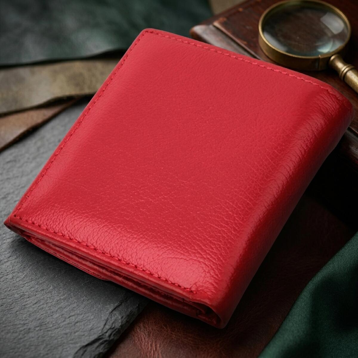 Кошелек женский кожаный St Leather 22888 красный фото4