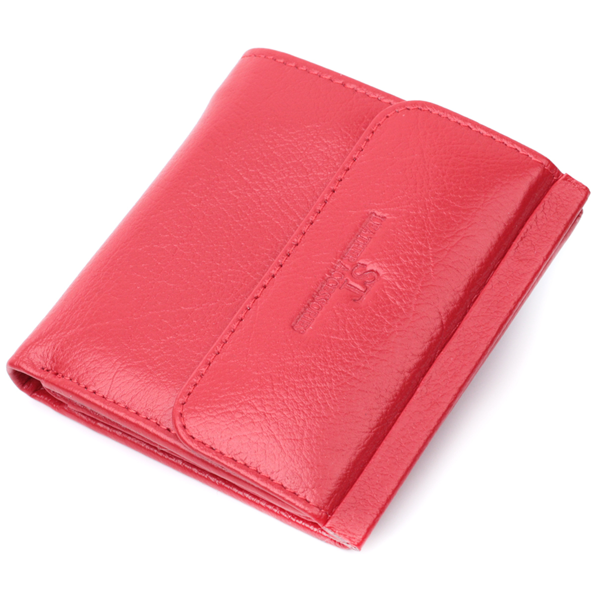 Кошелек женский кожаный St Leather 22888 красный фото5