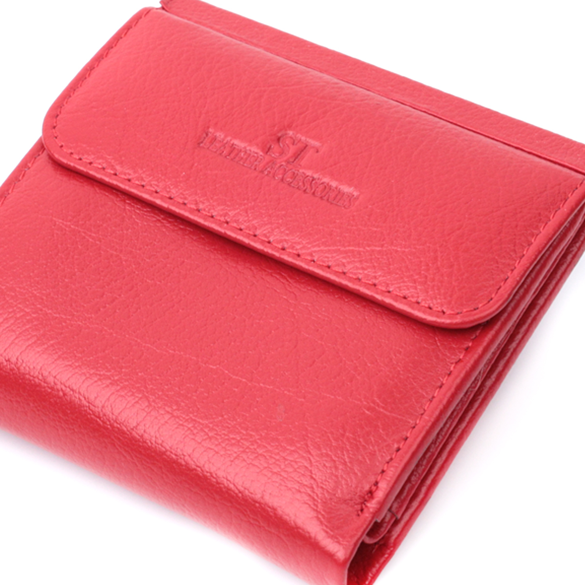 Кошелек женский кожаный St Leather 22888 красный фото9
