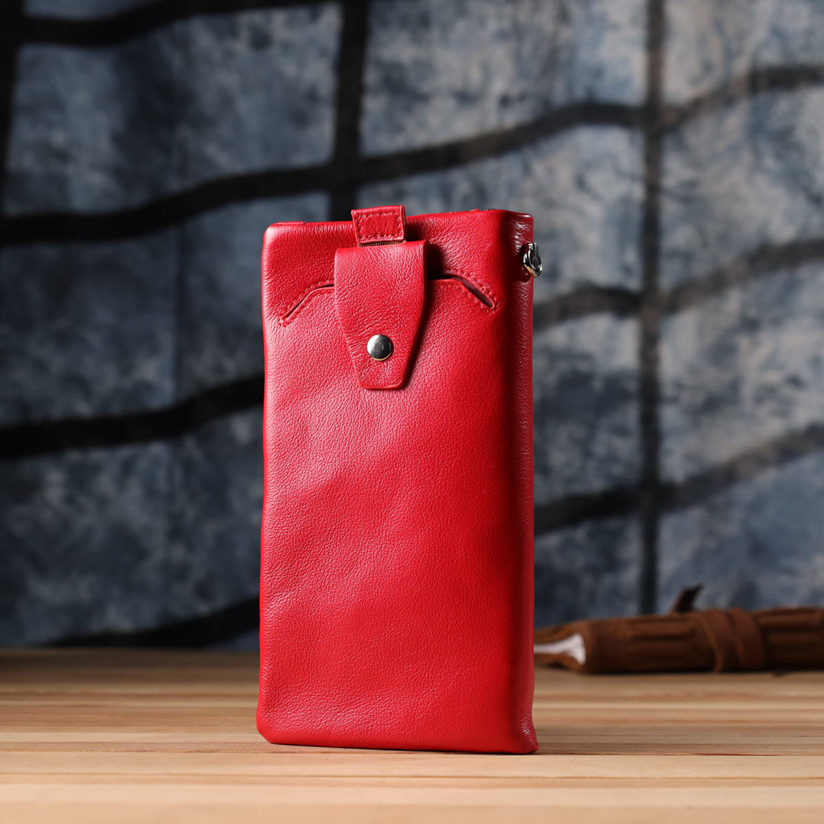 Кошелек женский кожаный St Leather 23100 красный фото13