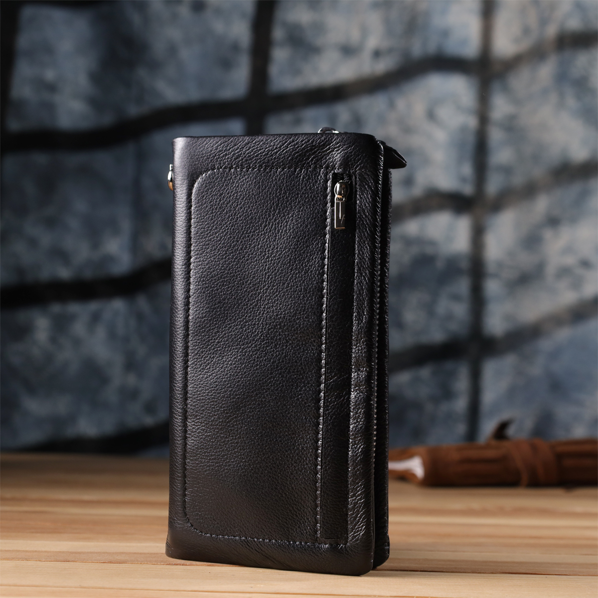 Кошелек женский кожаный St Leather 23101 черный фото9
