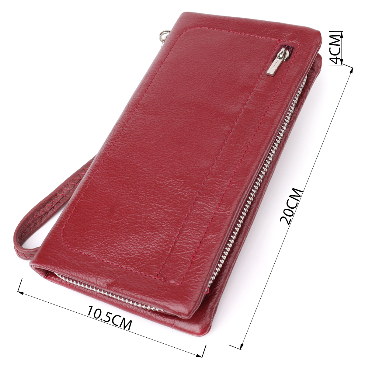 Кошелек женский кожаный St Leather 23102 бордовый фото6