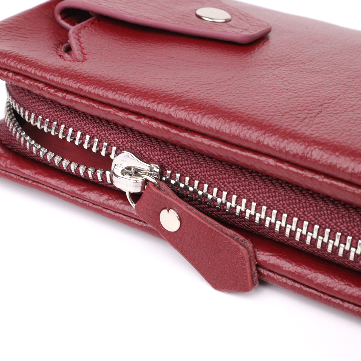 Кошелек женский кожаный St Leather 23102 бордовый фото10