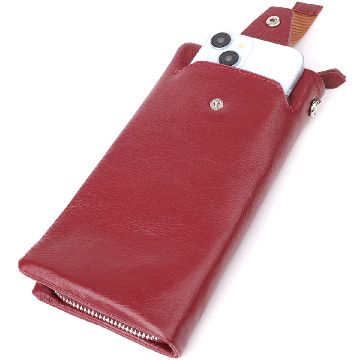 Кошелек женский кожаный St Leather 23102 бордовый фото11