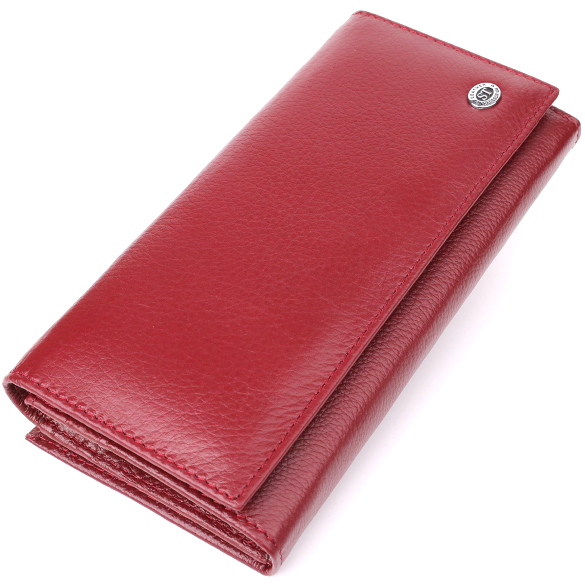 Кошелек женский кожаный St Leather 23107 бордовый фото4