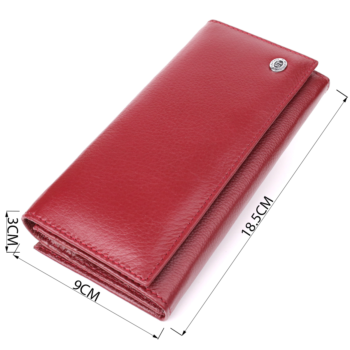 Кошелек женский кожаный St Leather 23107 бордовый фото6