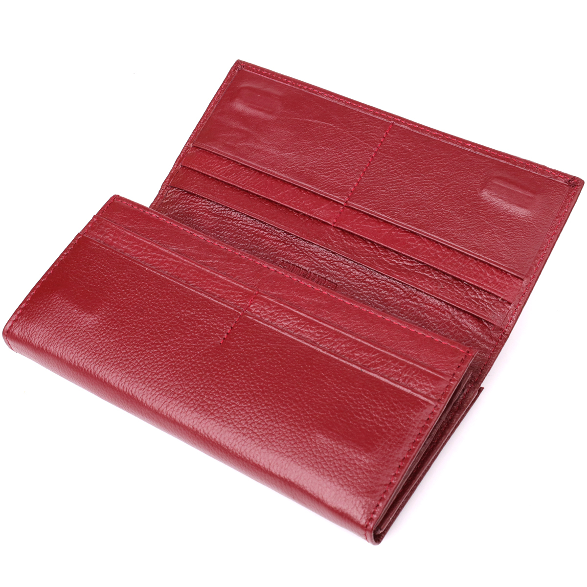 Кошелек женский кожаный St Leather 23107 бордовый фото9