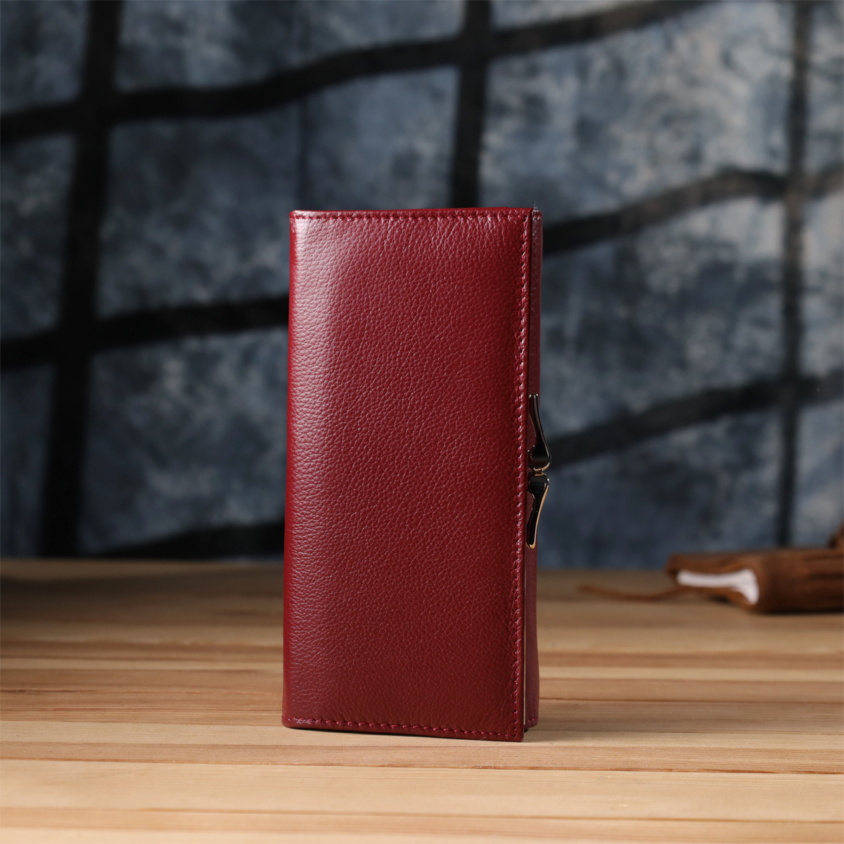 Кошелек женский кожаный St Leather 23107 бордовый фото13