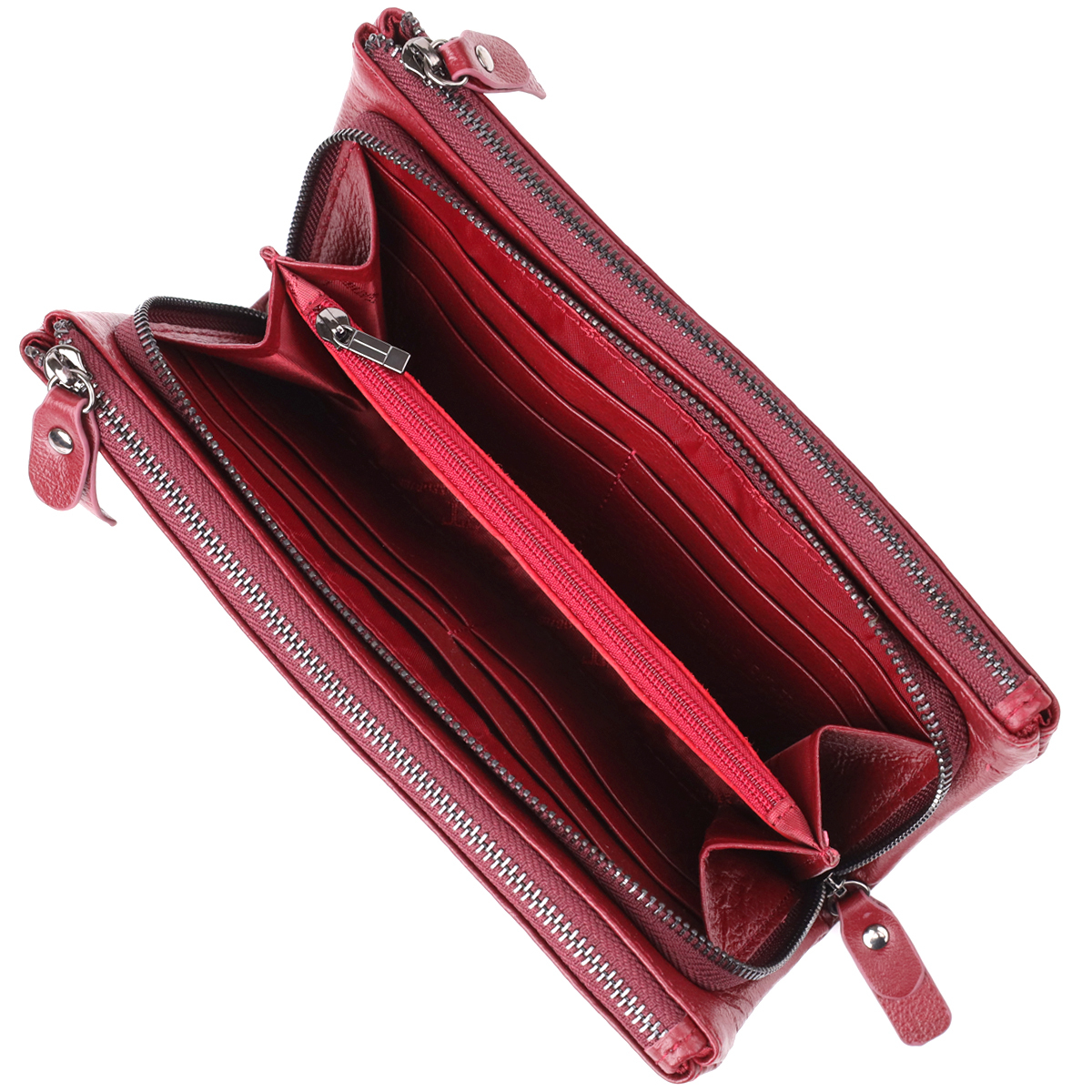 Кошелек женский кожаный St Leather 23108 бордовый фото6