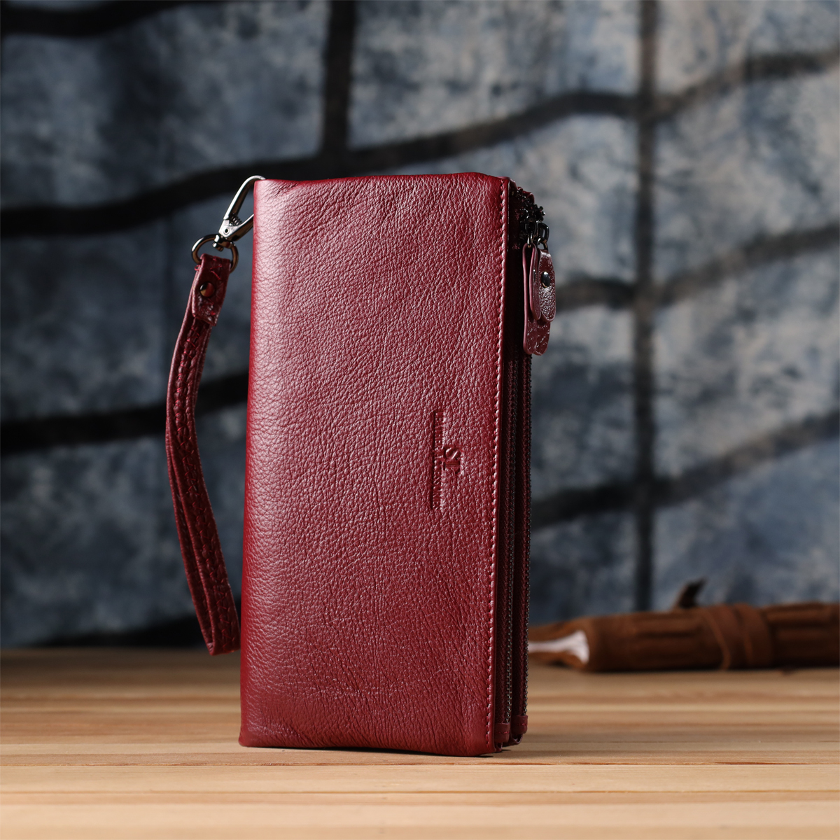 Кошелек женский кожаный St Leather 23108 бордовый фото9