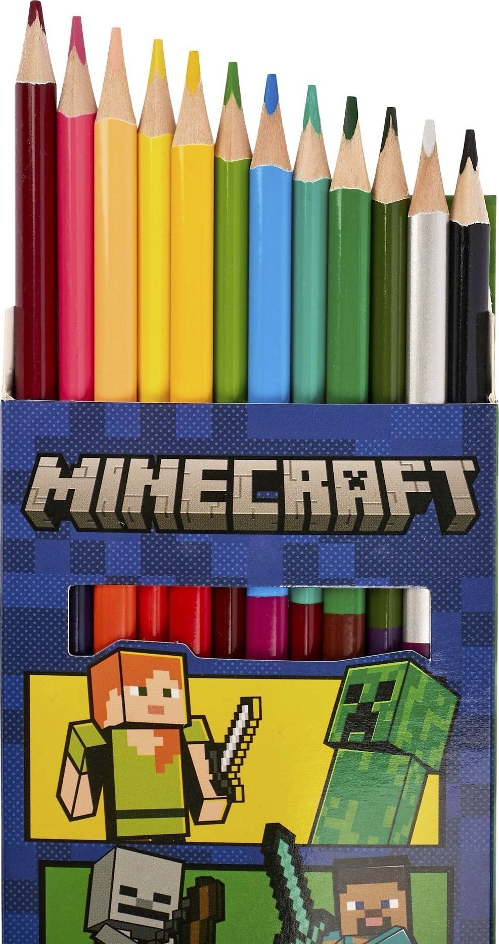 Карандаши цветные Yes Minecraft Heroes 12 шт 24 цвета фото2