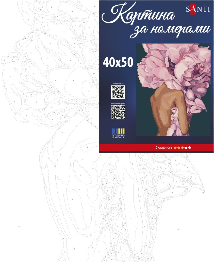 Картина по номерам Santi Цветочная нежность 40х50 см фото