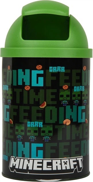 Контейнер настольный для мусора Yes Minecraft Time feeding металлический 10 х 18 см фото