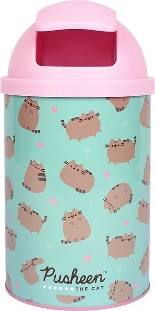 Контейнер настільний для сміття Yes Pusheen металевий 10 х 18 см фото