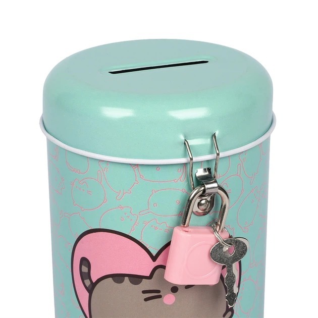 Копилка круглая Yes Pusheen металлическая 13 х 7,6 см фото