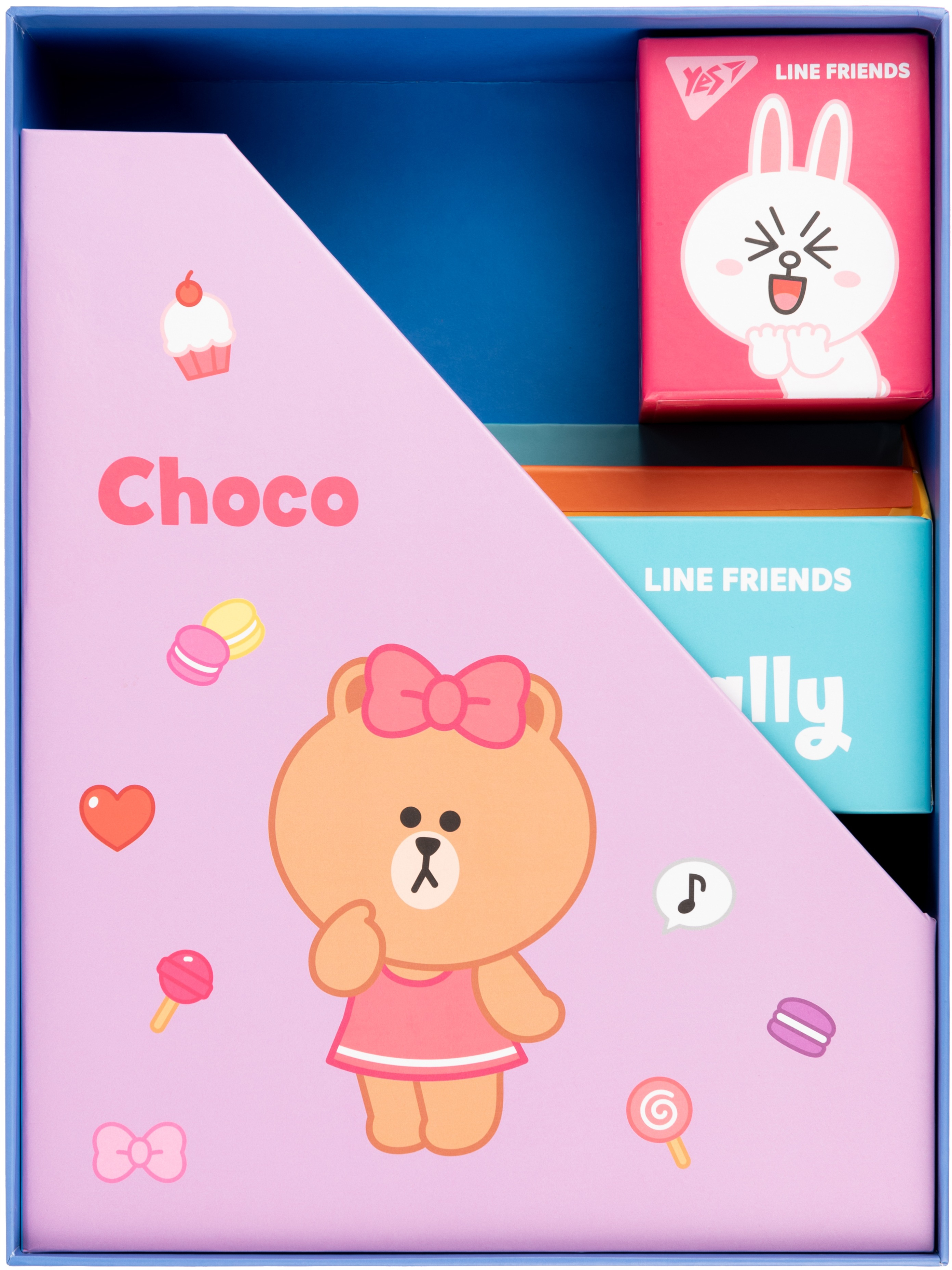 Настільний органайзер у наборі Yes Line Friends картонний, 4 предмети (450104) фото