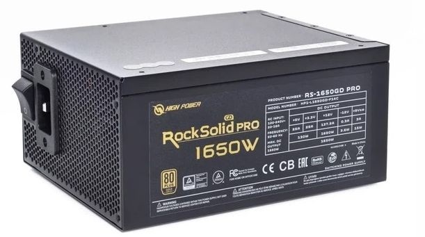 Блок живлення HighPower Rock Solid Pro 1650W 80+ Gold (RS-1650GD PRO) фото