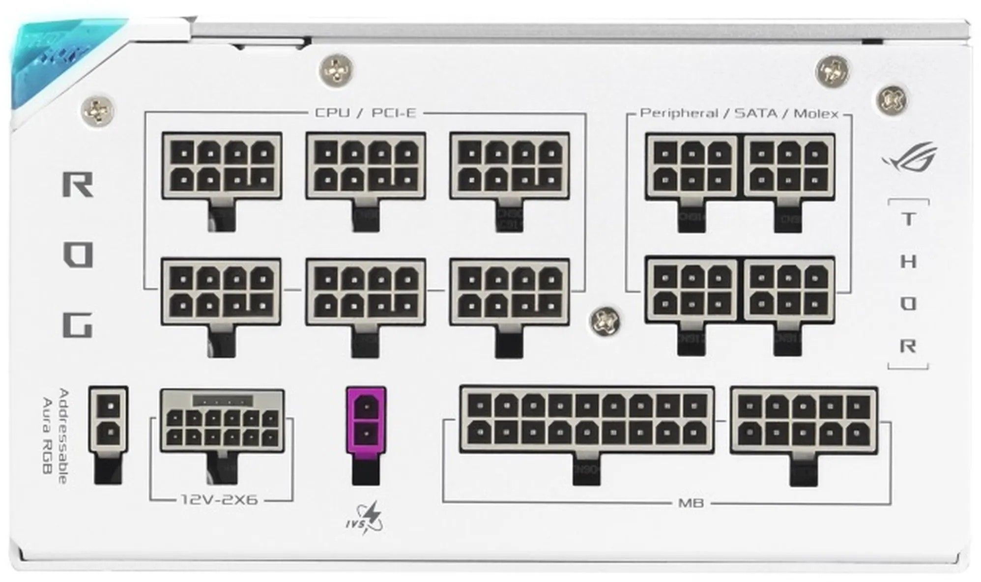 Блок живлення ASUS ROG THOR 1200W 80+ Platinum White (90YE00V5-B0NA00) фото8
