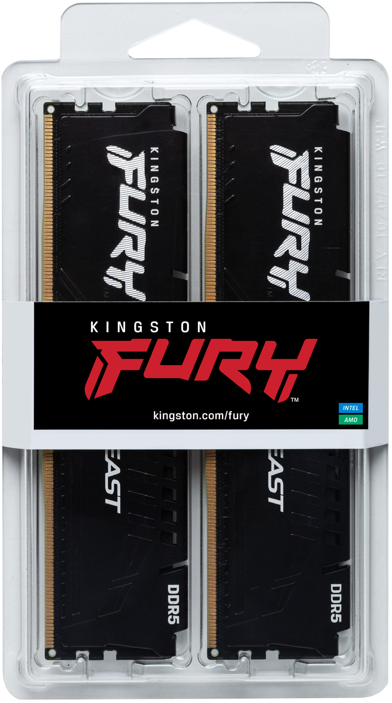 Память для ПК Kingston Fury Beast Black DDR5 5600 64GB (2x32GB) (KF556C36BBEK2-64) фото5