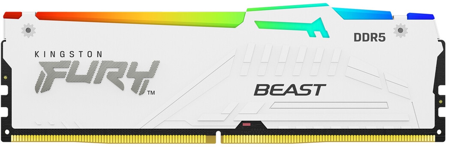 Память для ПК Kingston Fury Beast White RGB DDR5 6400 32GB (2x16GB) (KF564C32BWEAK2-32) фото3
