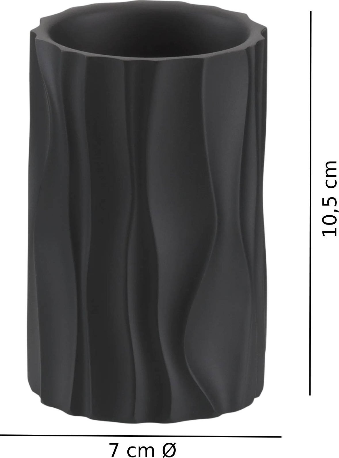 Стакан для зубних щіток KELA Merida, чорний, 10.5х7 см (23765) фото2