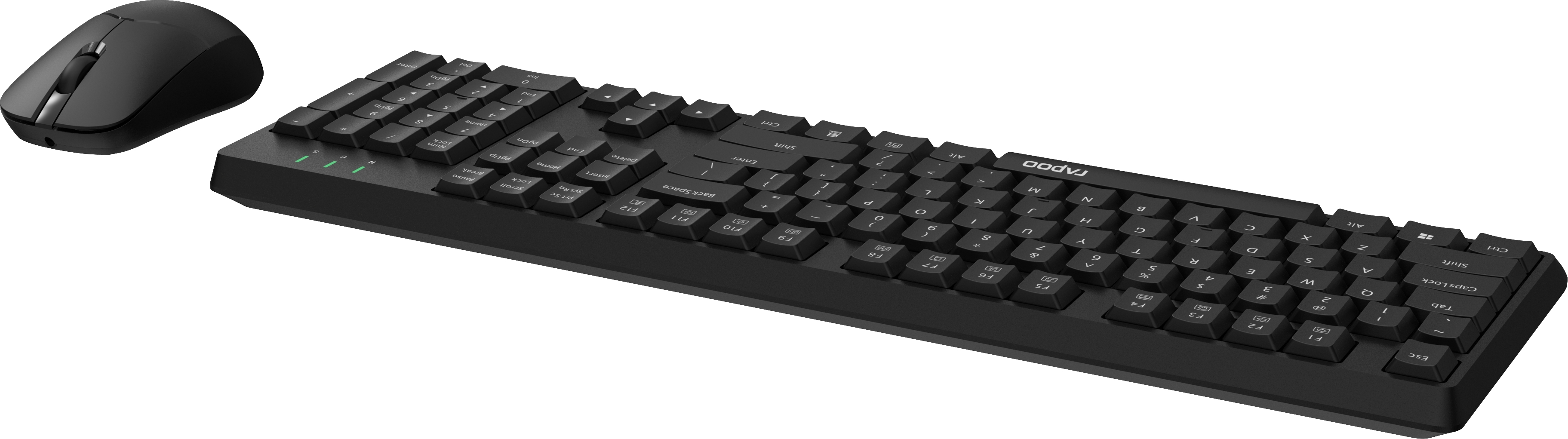Комплект клавіатура та мишка RAPOO X1500 Black Wireless фото7