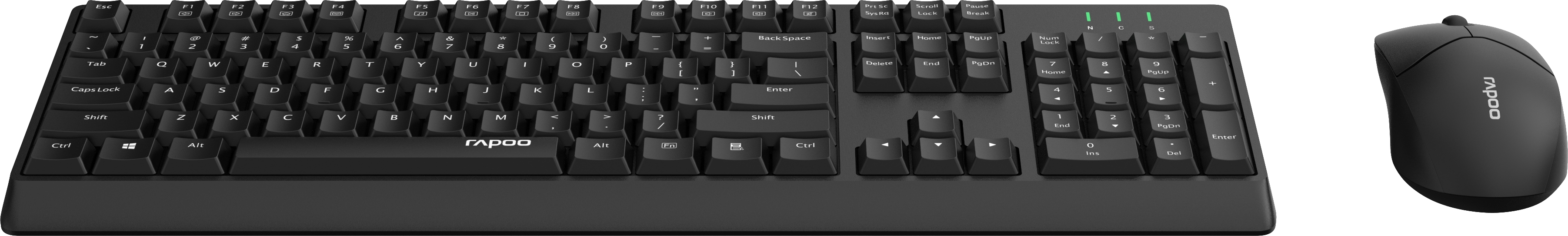 Комплект клавіатура та мишка RAPOO X1500 Black Wireless фото2
