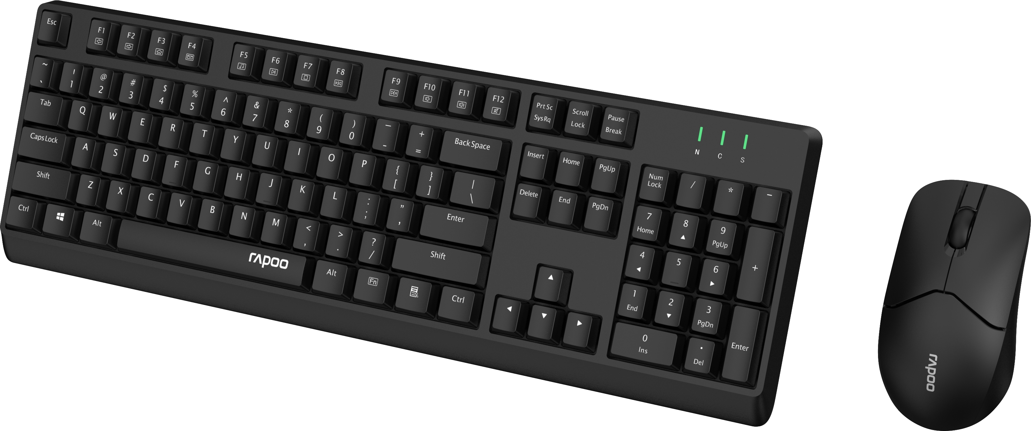 Комплект клавіатура та мишка RAPOO X1500 Black Wireless фото4