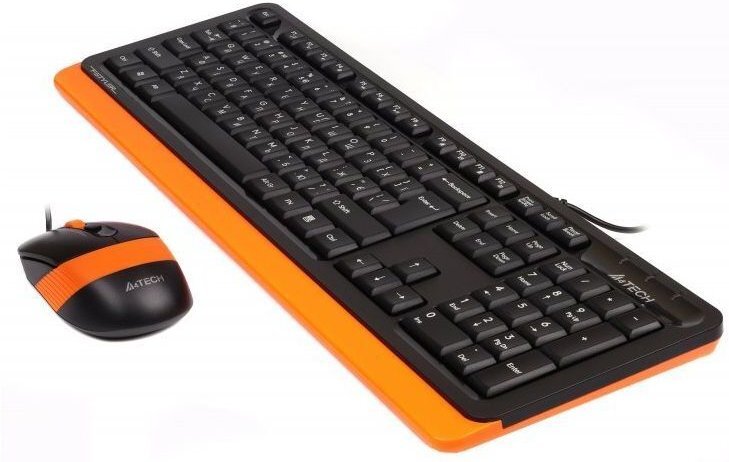 Дротовий комплект A4Tech Fstyler клавіатура+миша, F1010 (Orange) фото2