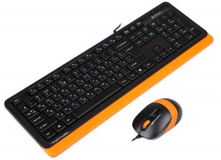 Дротовий комплект A4Tech Fstyler клавіатура+миша, F1010 (Orange) фото3