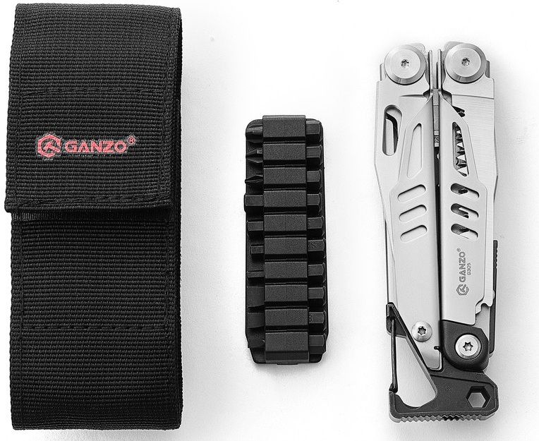 Мультитул Ganzo G305, (18.2 см) 17 функцій + біти та чохол фото2