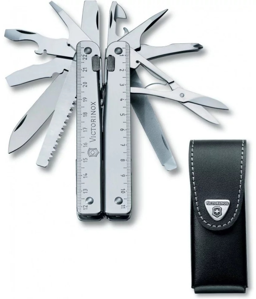 Мультитул Victorinox Swisstool 115мм, 28функ+черный кож.чехол фото3