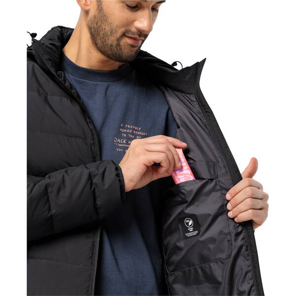 Пуховик мужской Jack Wolfskin Colonius Jkt M Rds 1207431_6000 2XL черный фото3