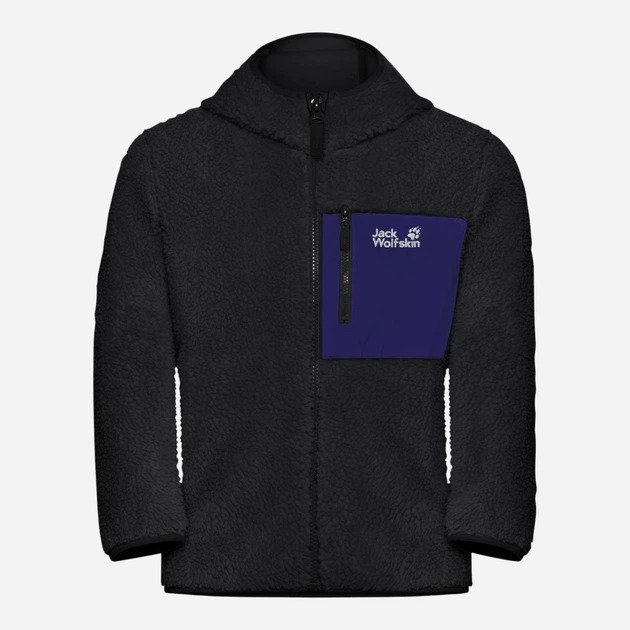 Флис детский Jack Wolfskin Ice Curl Hood Jacket K 1609232_T0662 164 темно-серый фото3