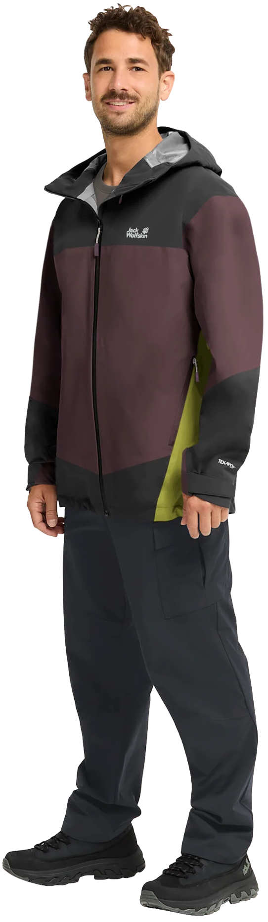 Вітровка чоловіча Jack Wolfskin Rockpaw 3L Jkt M A65875_I0159 XL фіолетова фото6
