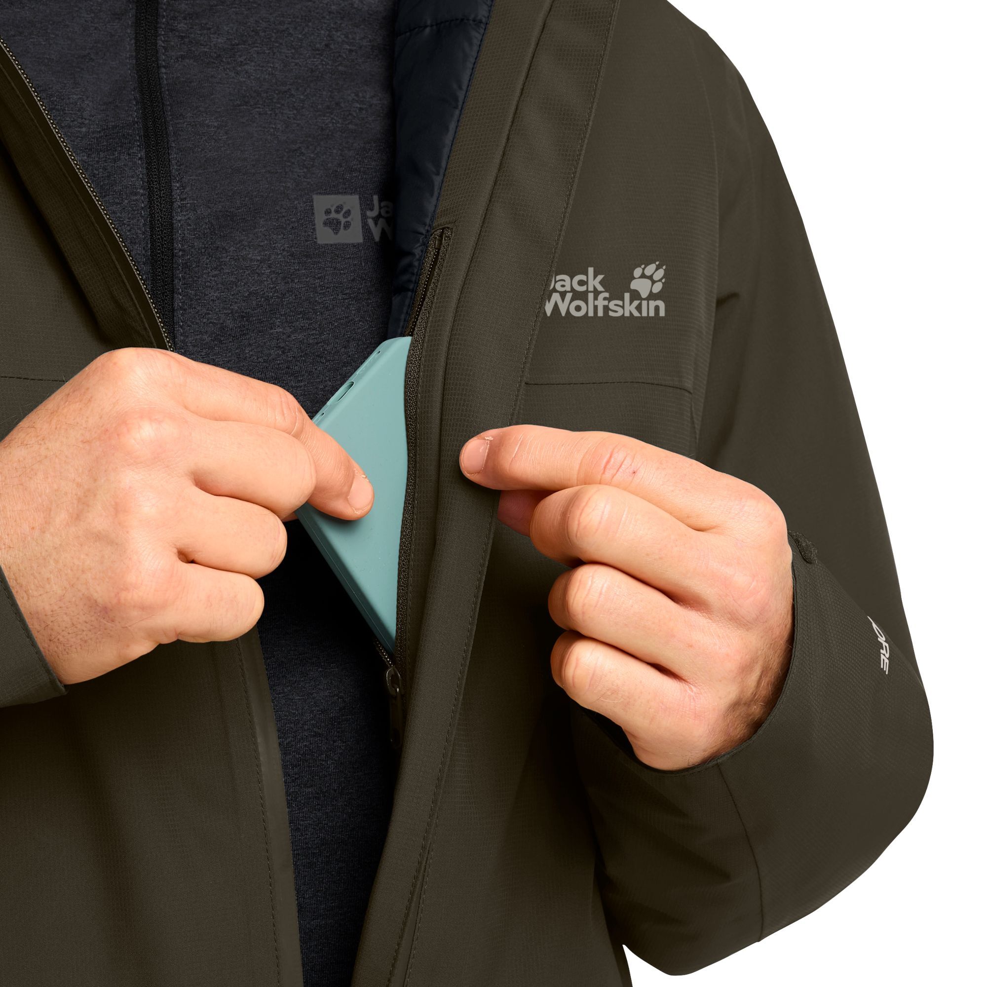 Куртка утепленная мужская Jack Wolfskin Wisper Ins Jkt M A61870_E0205 3XL темно-серая фото5