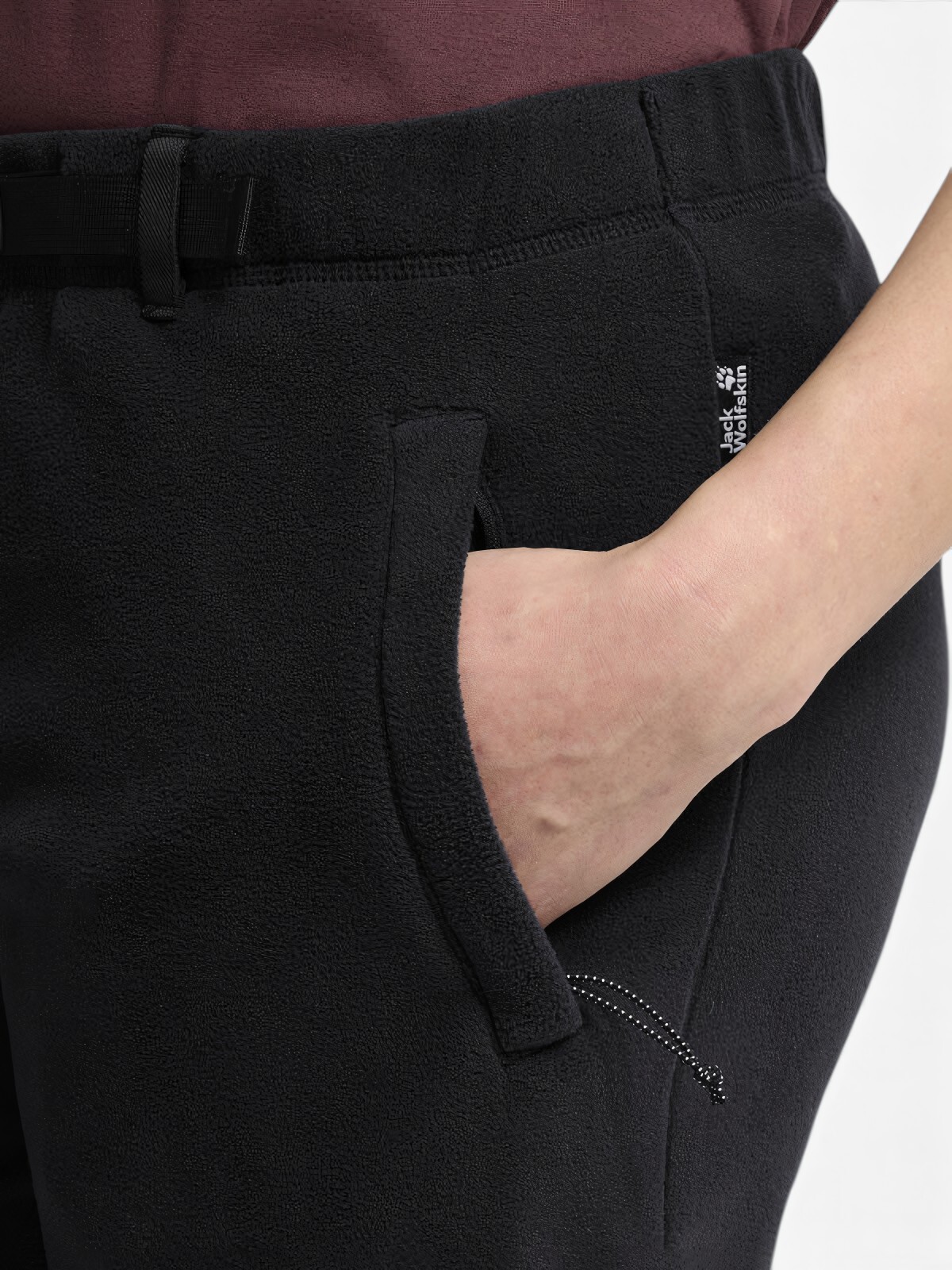 Штаны флисовые женские Jack Wolfskin Solace Pants W A66152_6000 12 черные фото3